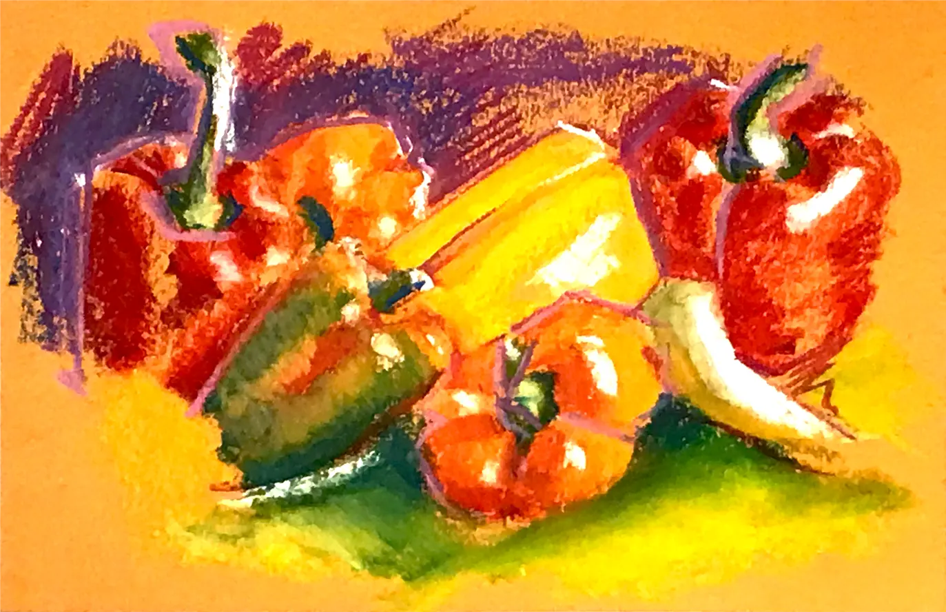 poivron illustration pastels gouache 