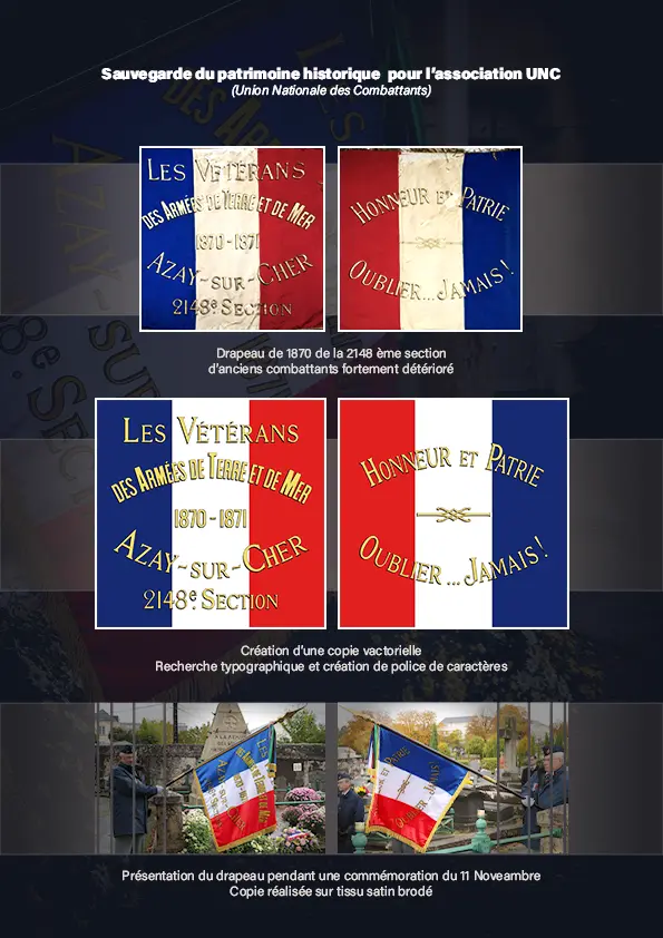 drapeau armée association patrimoine typographie combattant copie vétéran mémoire cérémonie étendard commémoration unc