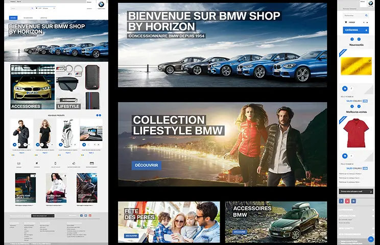 bmw horizon concessionnaire automobile voiture prestashop publicité promotion internet
