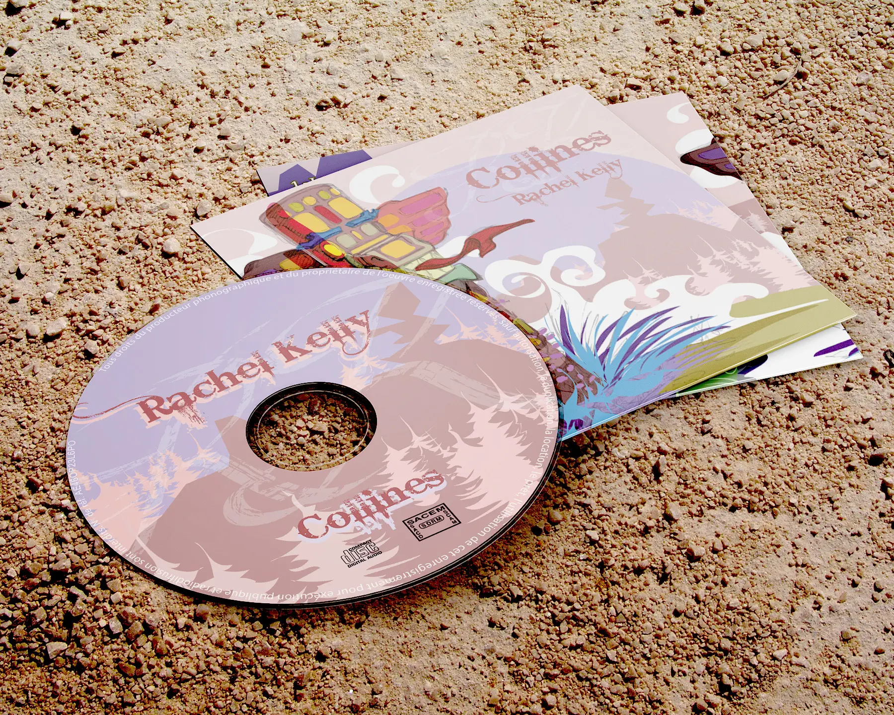 Pochette album CD "Collines" de Rachel KELLY (Folk-ethnique Française)