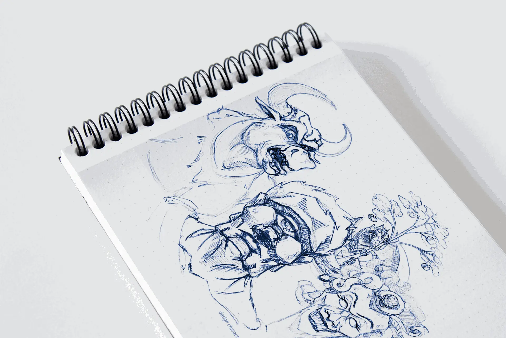 Carnet de croquis crayonné stylo thème "mythologie grecque"