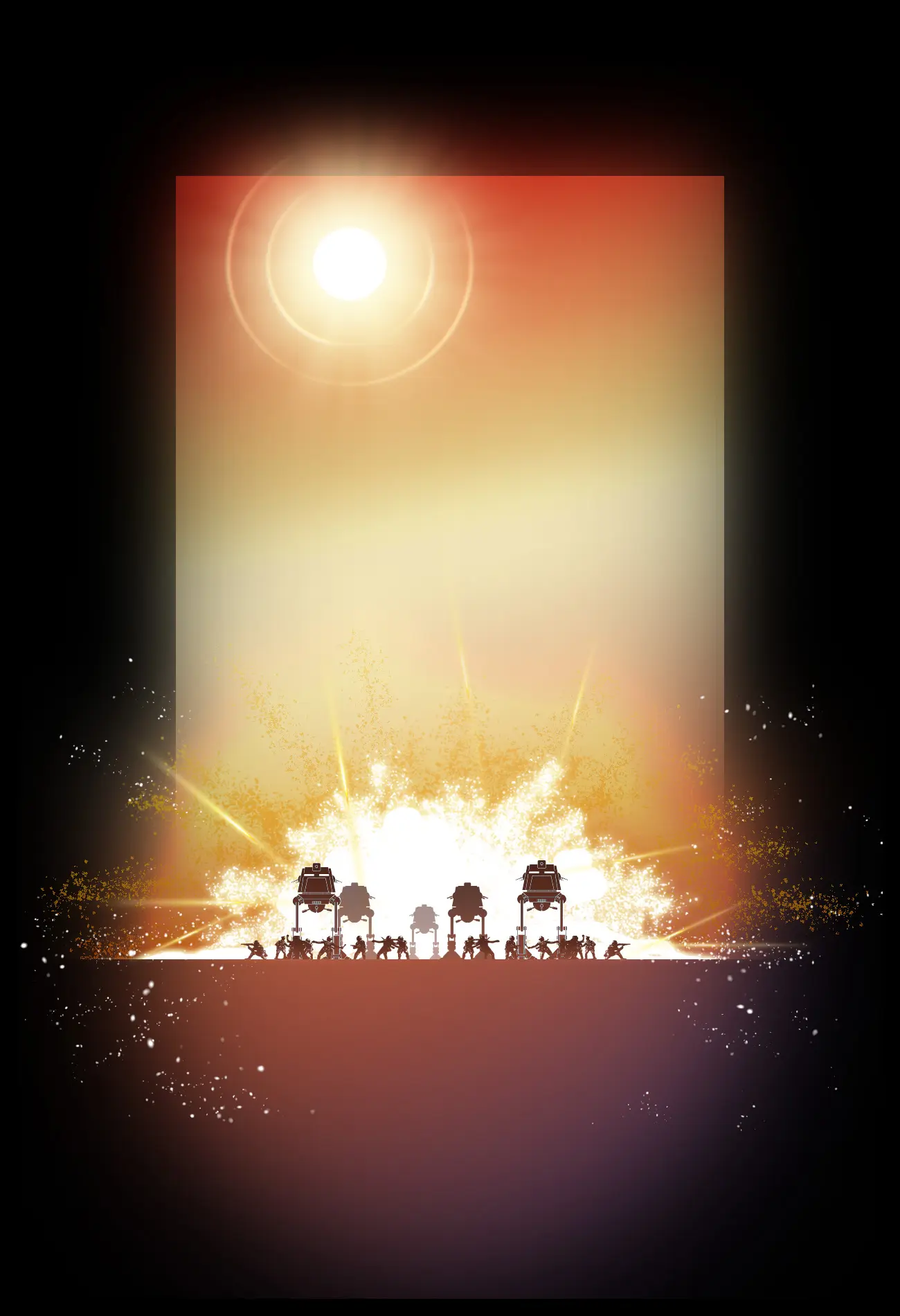 Recherches graphiques dans l'esprit star wars pour des fonds d'affiches
