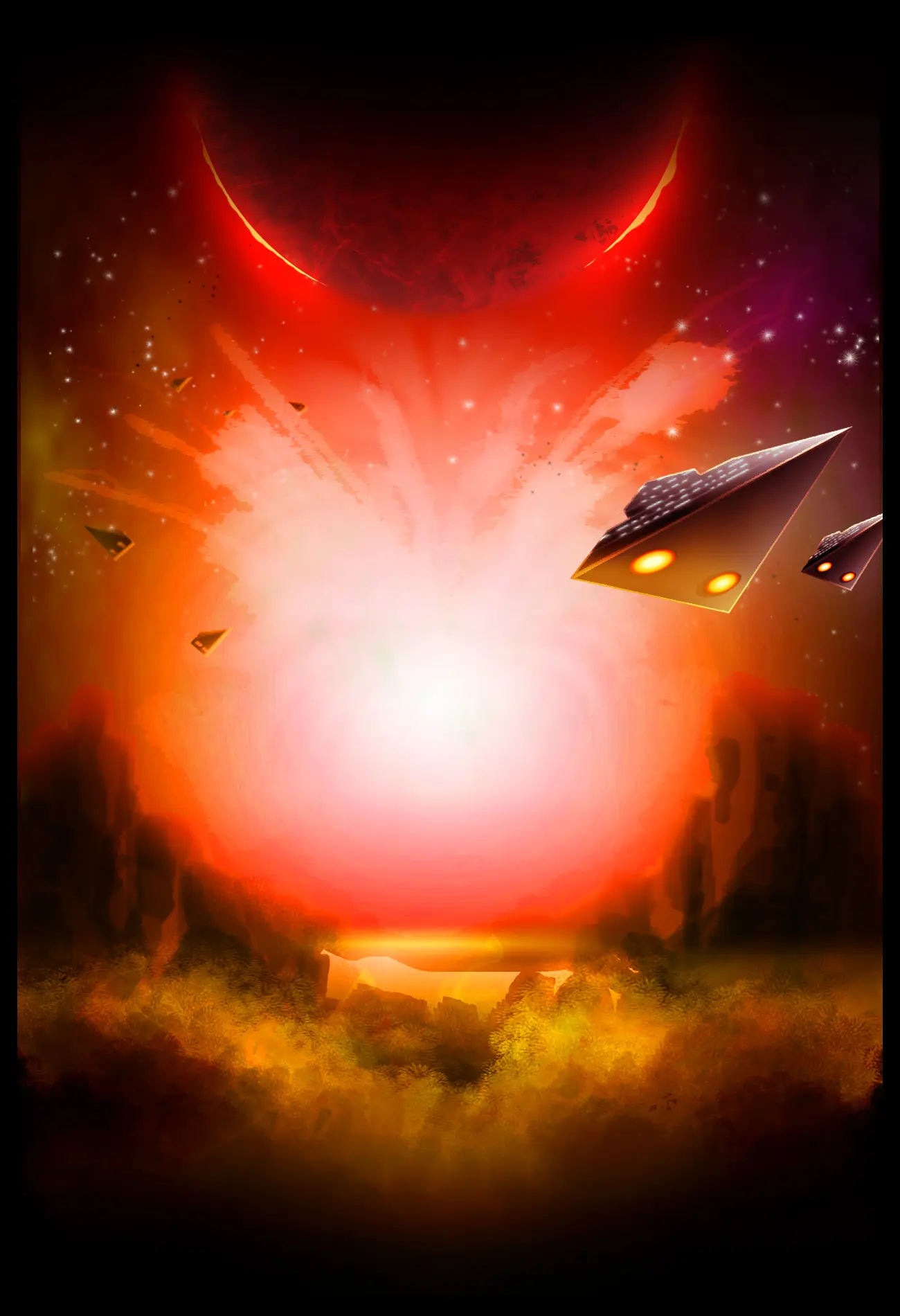 Recherches graphiques dans l'esprit star wars pour des fonds d'affiches