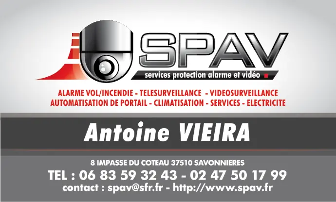 carte de visite SPAV (service de protection et domotique)