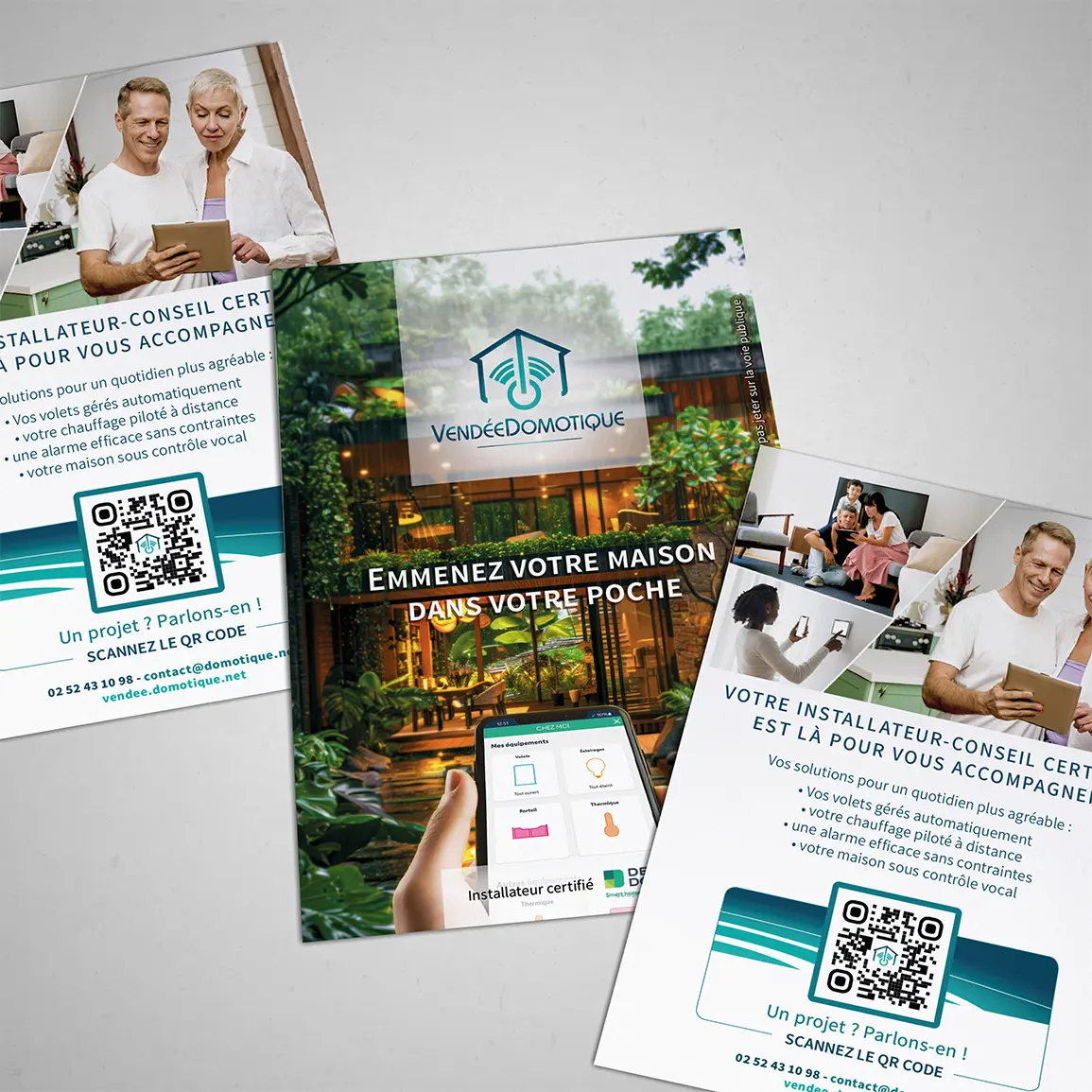 Flyer promotionnel Recto Verso Vendée Domotique